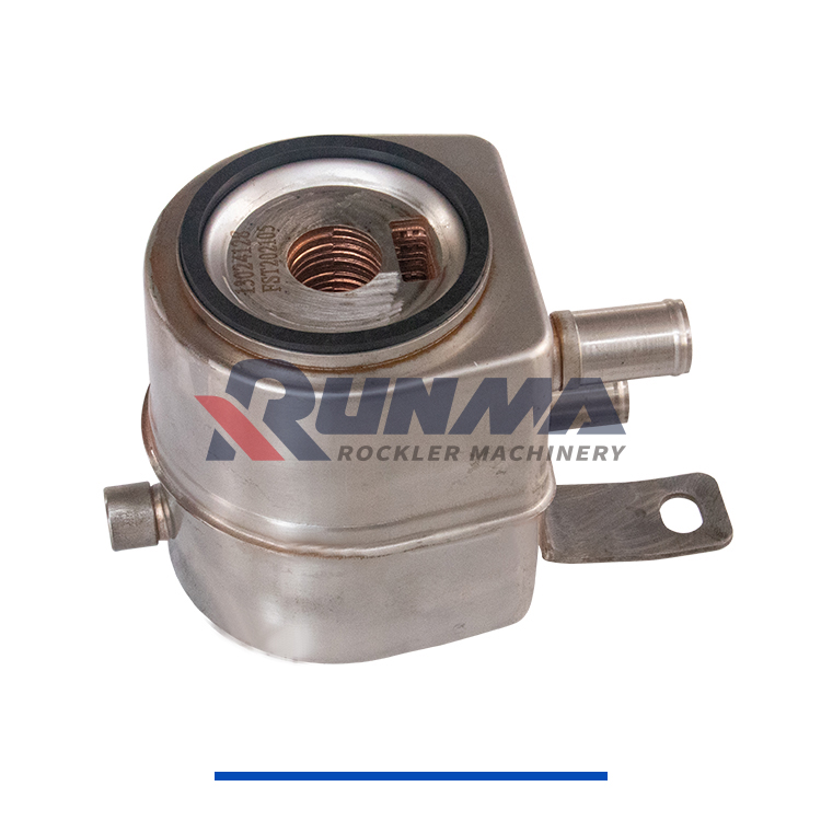 RE3094R道依茨70KW-机油冷却器 13024128（双管一样细-带支架） (6)