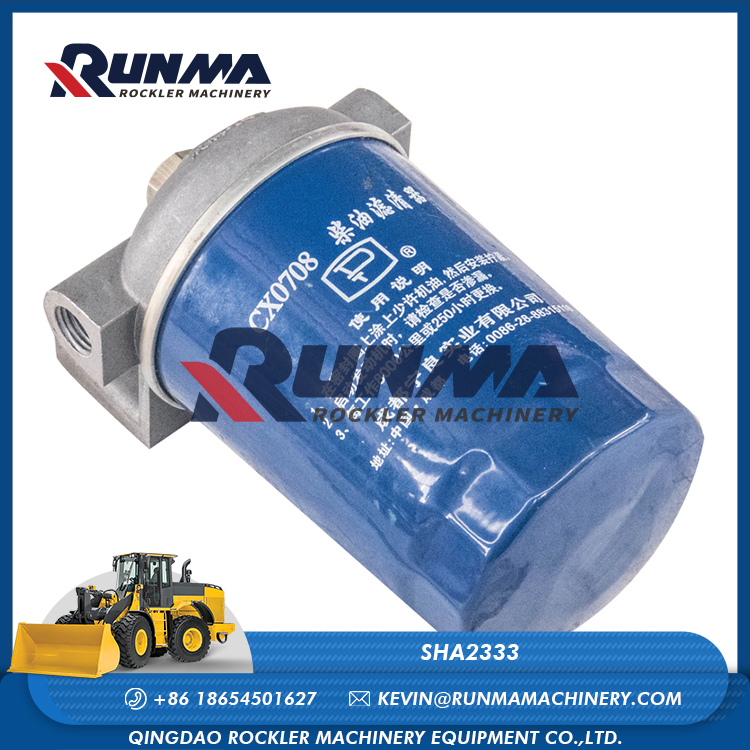 SHA233 wheel loader engine diesel filter assembly
